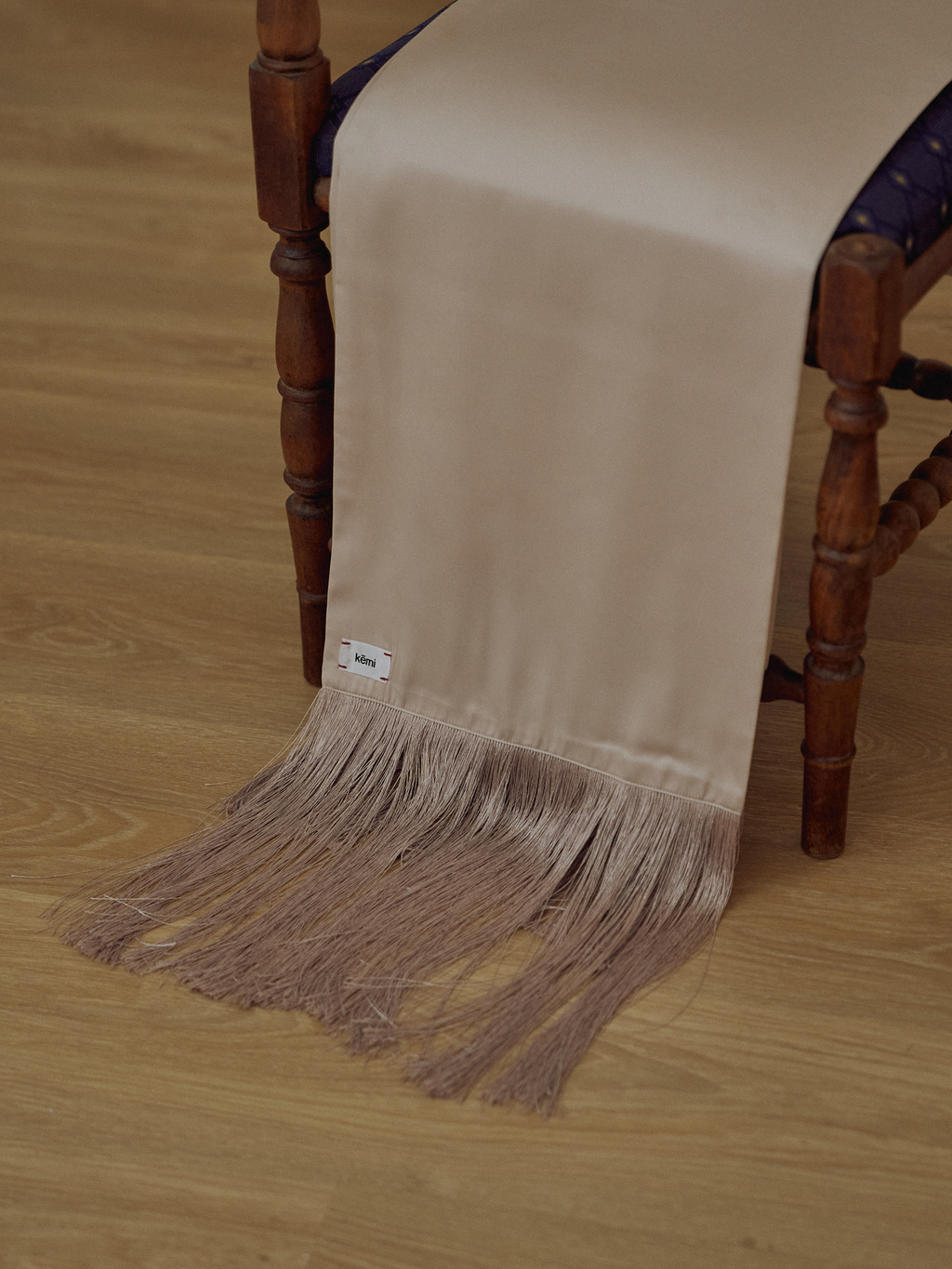 fringē scarf - beige nude